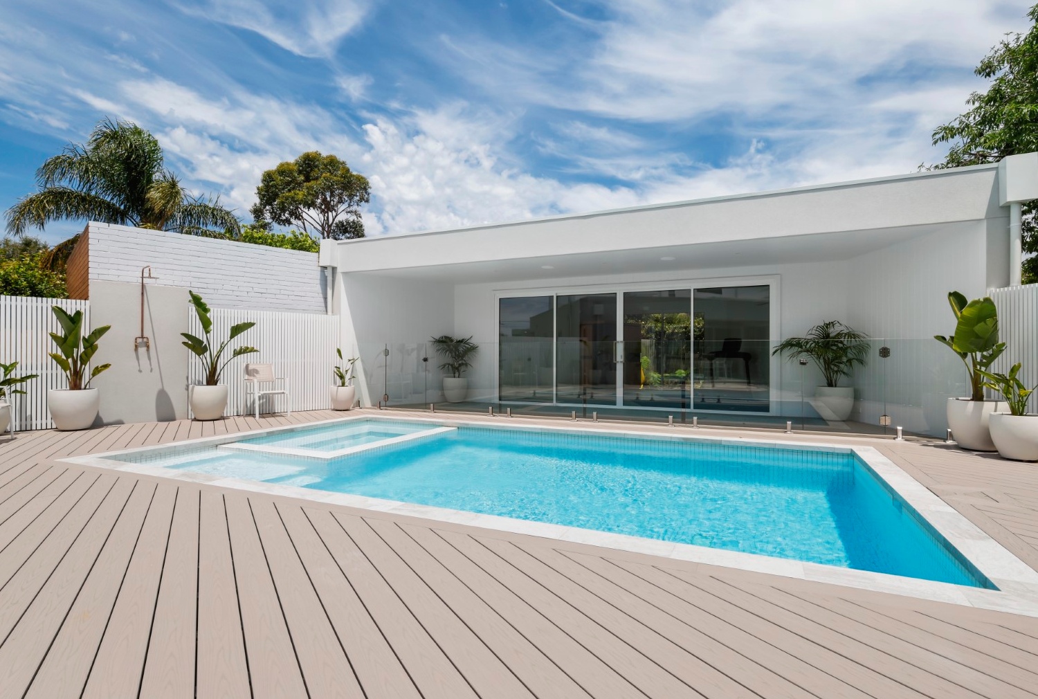 Gracepools pool, spa, alfresco area, basketball court, sauna