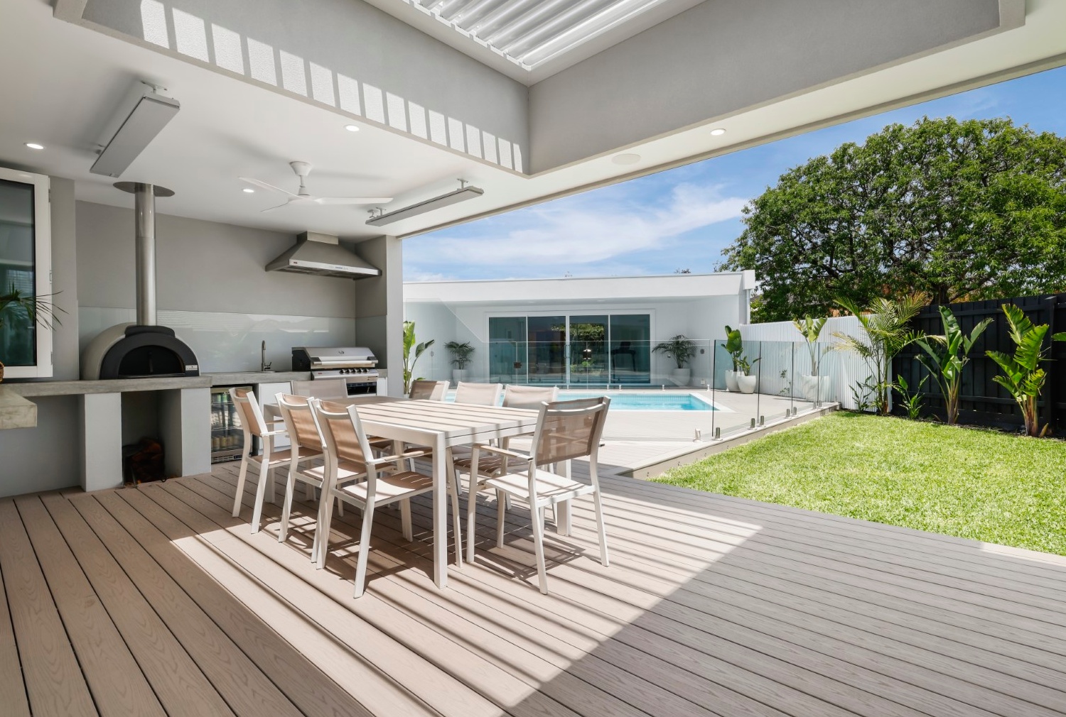 Gracepools pool, spa, alfresco area, basketball court, sauna