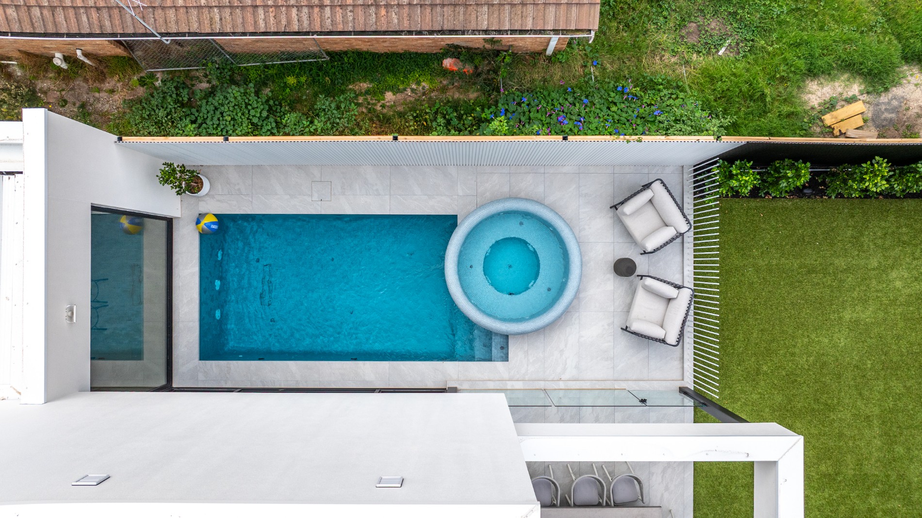 Gracepools pool, spa, alfresco area, basketball court, sauna